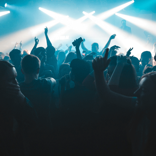 Event Photography - Liquid Rooms A photograph of a live event for a nightclub website.